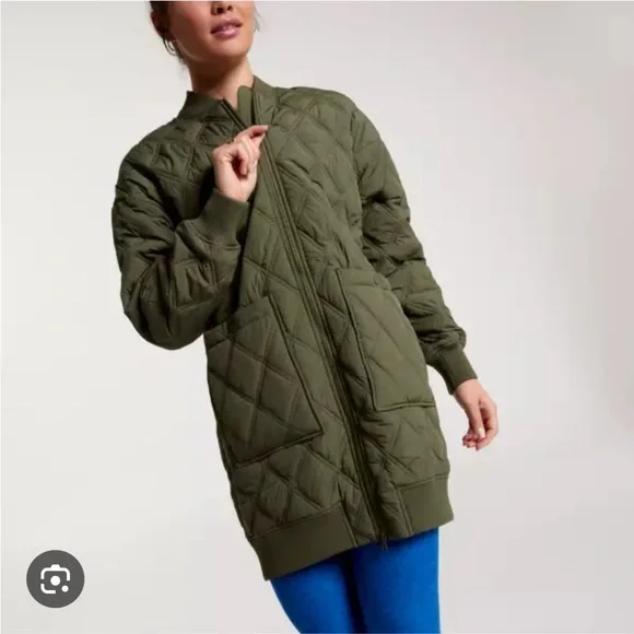 Calia Long Quilted Bomber - Picture 1 of 10